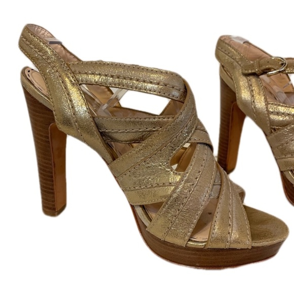 COACH BRYNNE METALLIC GLADIATOR STRAPPY HEEL